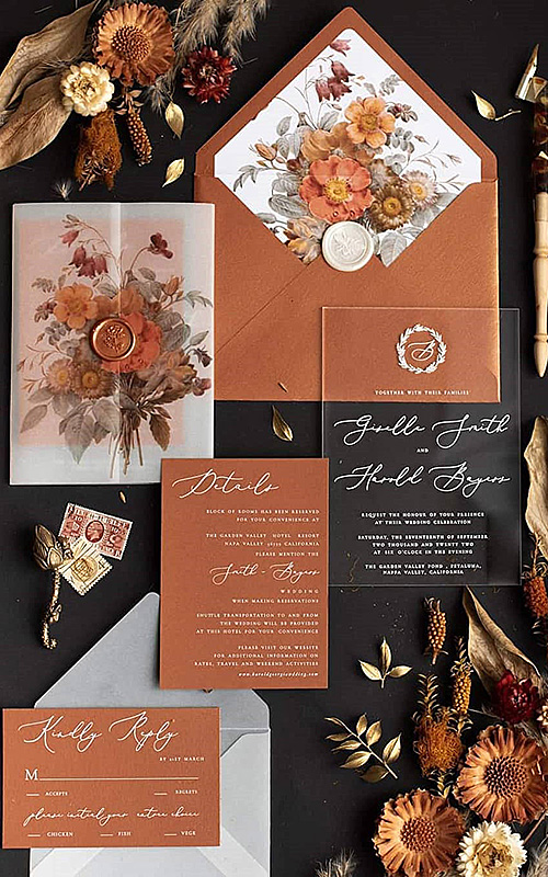 Rust Wedding Invitations: The Most Trendy Ideas From Simple To Unique